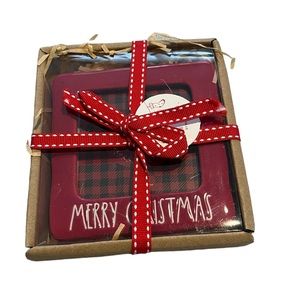 Rae Dunn Merry Christmas Picture Frame Ornament 4"x4"